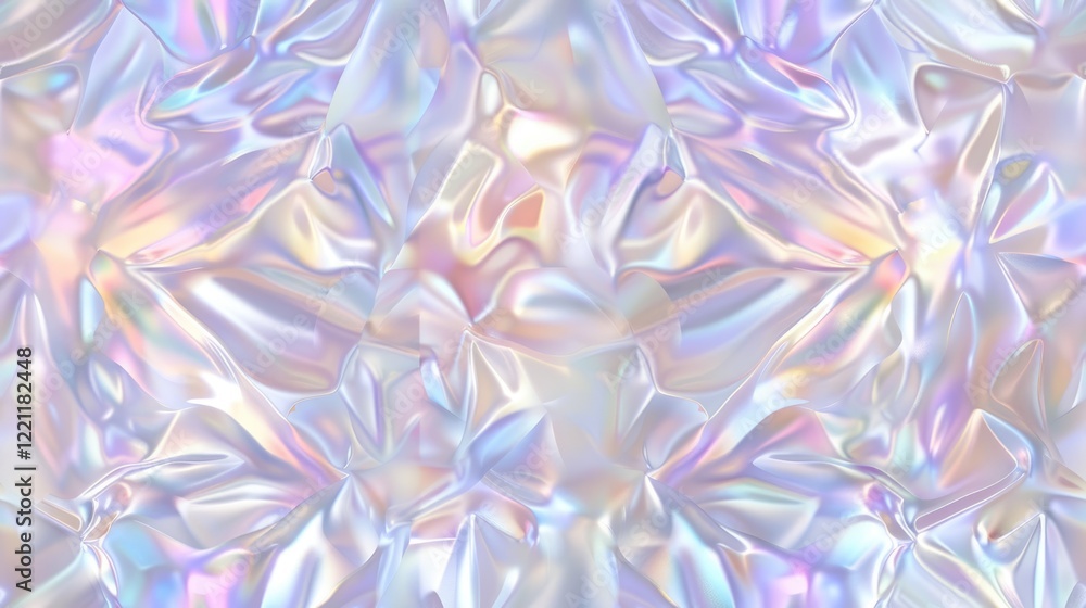 Poster iridescent abstract background with fluid holographic waves in pastel tones. background image of swi