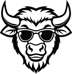 Head of a chimpanzee wear a sunglass angry face vector illustration, Head of a chimpanzee wear a sunglass angry face silhouette or line art vector
