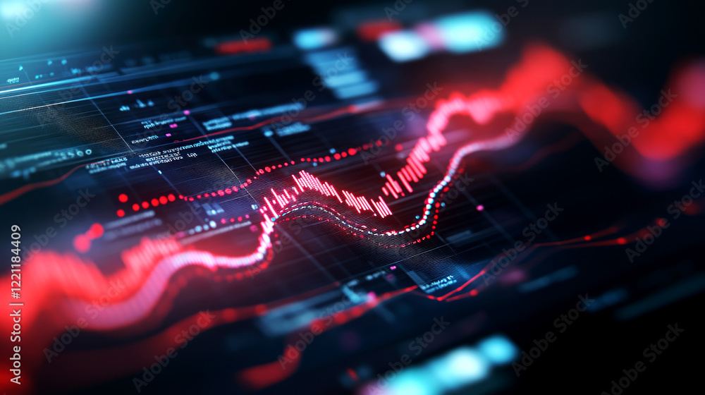 Aufkleber analyzing loan trends and data insights financial sector digital visualization tech environment macr