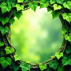 Fototapeta premium Lush green foliage with vines , organic, vines