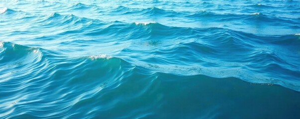 Obraz premium Peaceful blue waters with gentle swells, swell, ocean
