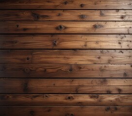 Obraz premium Distressed wood plank background with visible grain and brown color tone, rustic, outdoors