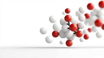 Fototapeta premium CO2 molecule icon on a white background, representing carbon emissions and sustainability in a modern design