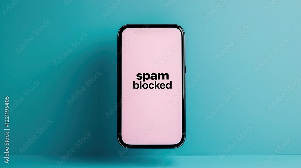 Poster spam call phone security concept. a smartphone displaying a 
