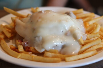 Breakfast food at a local restaurant in northern Minnesota. 
