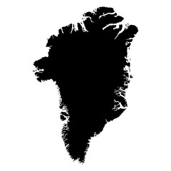Greenland map silhouette vector illustration © Formatoriginal