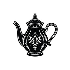 A stylish teapot vector illustration