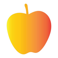 Obraz premium Yellow and Red Gradient Apple Design 