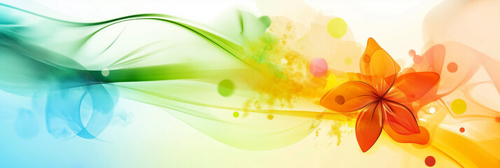 Floral Breeze Of Multicolor Abstract Art