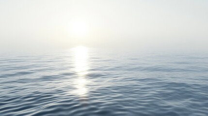 Obraz premium Serene Pale Gray Gradient Ocean Scene