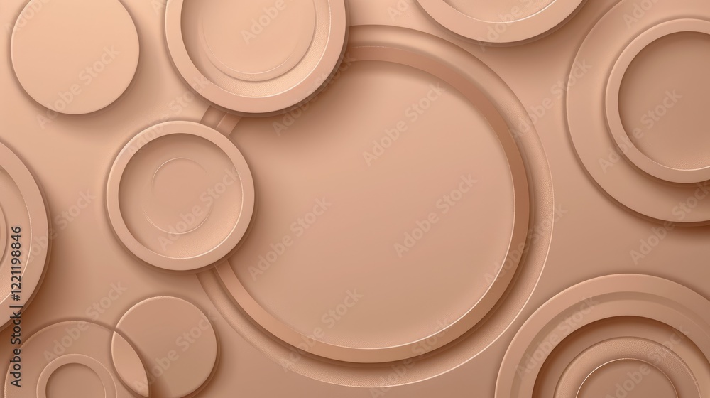 Poster abstract golden rings on a swirling background. 3d design with circular shapes and fluid texture. di