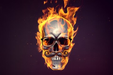 skull in the darkness