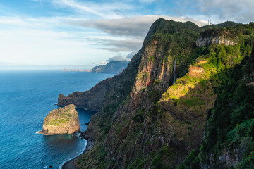 Beautiful seascape at Rocha do Navio viewpoint, on Madeira Island, Portugal
