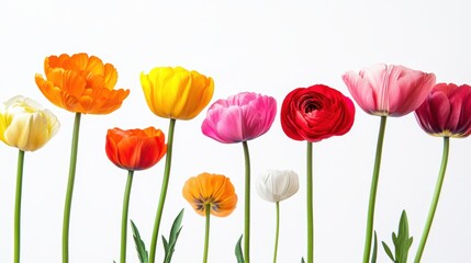 Naklejka premium Blooming Celebration of Colorful Flowers Garden Oasis Nature Photography Bright Atmosphere Close-Up Vibrant Diversity