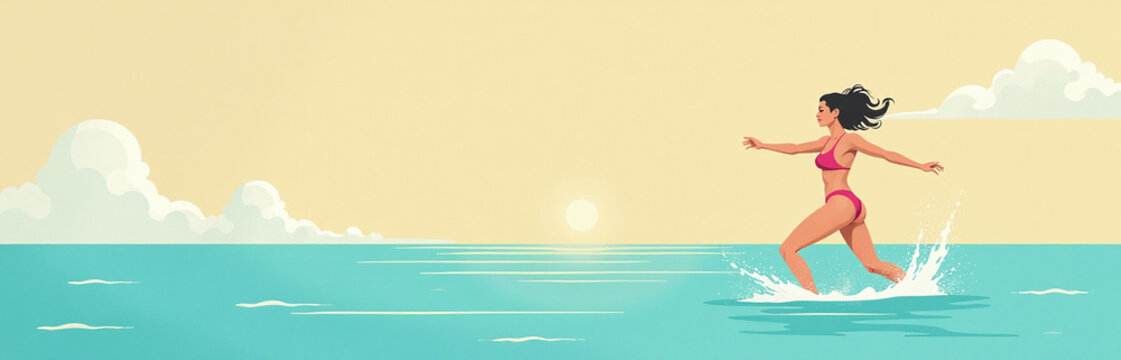 Carefree Leisure Lifestyle Concept With A Hint Of Recklessness And Abandon, Embracing Freedom Without Worries. 00002
