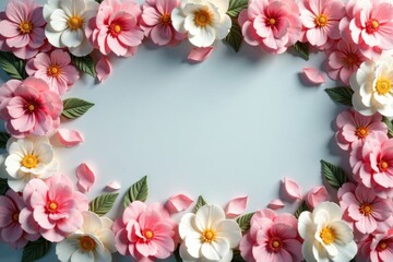 Artificial flower wall with pastel colors and soft lighting, pastel colors, floral arrangement