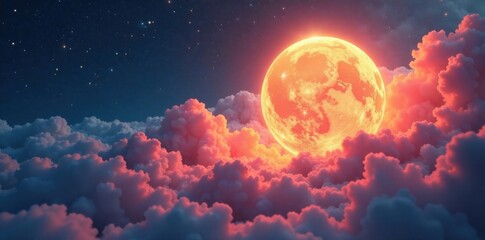 Naklejka premium Celestial fog swirls around a glowing sphere , nebulas, glow, ethereal