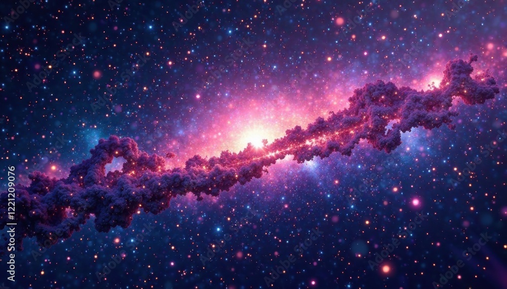 Wall mural galactic sky with shiny stars, space, universe