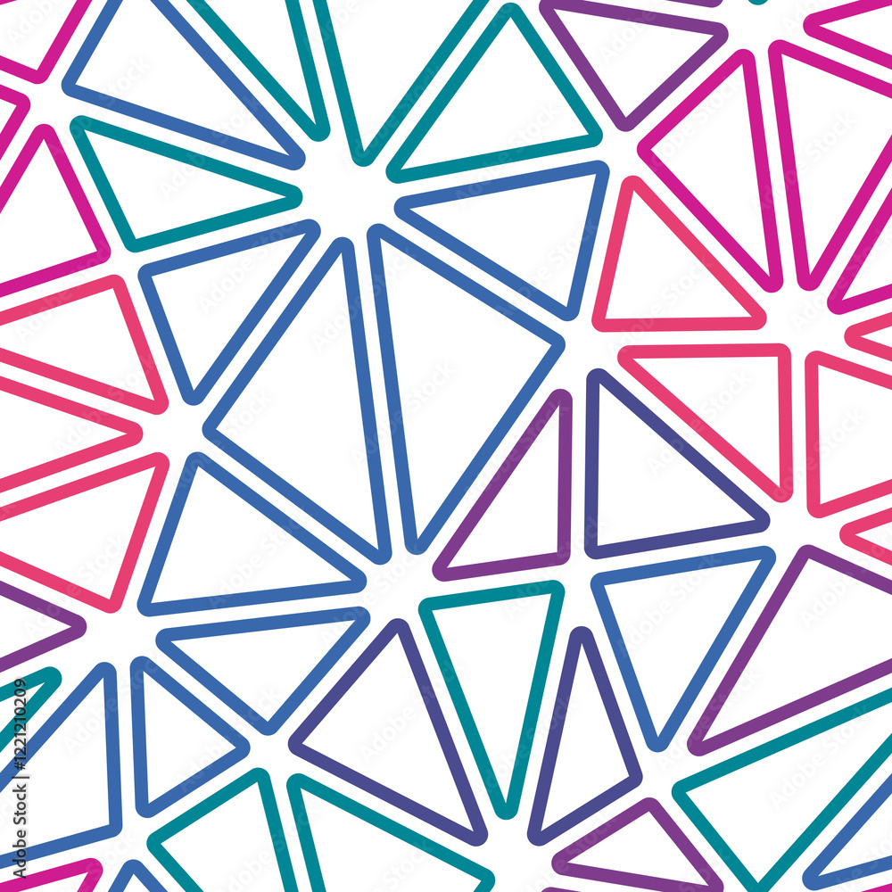 Poster abstract background with mosaic triangle shapes. large triangles size. multiple colors style. rounde