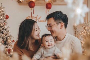 Joyful Family Celebration: Cherishing Moments of Love and Laughter During the Festive Christmas Season.