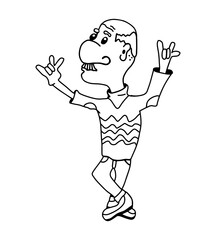 Grandfather dance. Black.eps