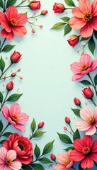 Floral Patterned Background, backgrounds, flowers,