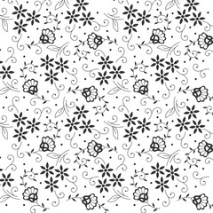 Flower Design Pattern For Fabric Print, Background, Wallpaper.