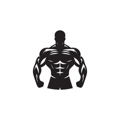 Gym fitness barbell bodybuilder logo icon vector illustration