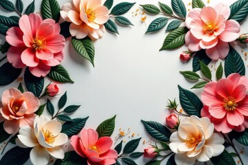 Fototapeta premium Luxurious Floral Wall Art with Gold Accents, artificial flowers, glamorous backdrop, gold accents