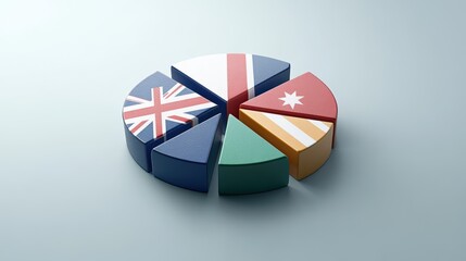 Obraz premium Celebrating australia day with a delicious australian flag pie, culinary symbol of national pride