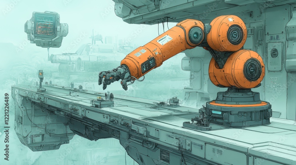 Poster robotic exploration, a cameraequipped robot captures urban bridge views robot