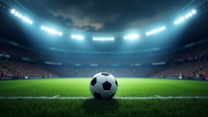 Soccer Stadium, Football Stadium, Green Field, Soccer Field, Football Field, Stadium Lights, Goalpost, Sports Arena, Soccer Match, Grass Field, Artificial Turf, Real Grass Field, Sports Venue, Soccer 