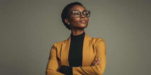 Empowered Young Entrepreneur Looking Determined and Ready for Success in a Corporate Setting