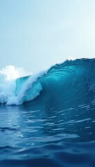 Naklejka premium Ocean wave background with shades of indigo and gray, gray, underwater