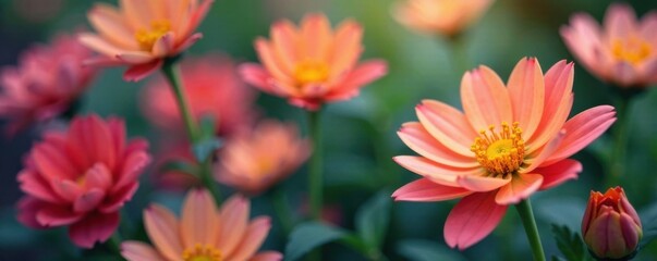 blurred floral arrangement , soft focus, colorful, nature