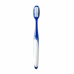 Blue toothbrush, isolated on white background, oral hygiene