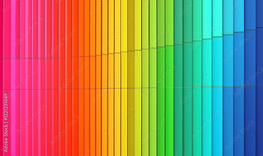 Aufkleber a vibrant gradient of colors flows from red to blue, showcasing a spectrum of hues in a visually app