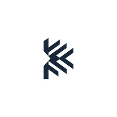 Letter K logo icon design template elements. Modern alphabet vector design