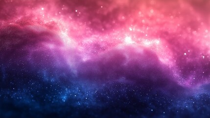 Obraz premium Vibrant cosmic backdrop with seamless color blending, perfect for wallpaper and digital designs. A dreamy, abstract background with glowing pink and blue tones.