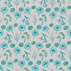 seamless pattern with flowers