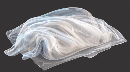 Vacuum-sealed food package, studio shot, gray background, packaging design