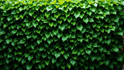 Lush green vertical garden wall
