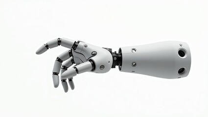Futuristic robotic hand and forearm