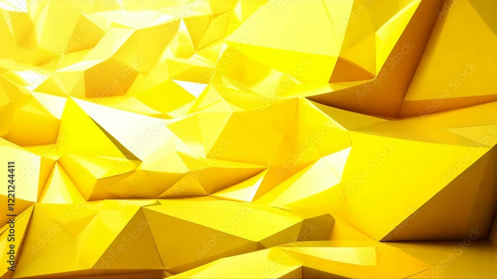 Poster yellow background with a yellow triangle. the triangle is on the left side of the image . business a