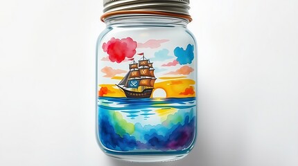 glass jar with background