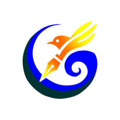 Bird Pen Logo Design