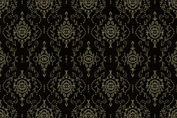 Motifs African boho paisley Floral Ikat pattern embroidery border. Ethnic ikat floral Ethnic Indian Pattern Ikat pattern Ethnic Pattern.Border indian floral Aztec embroidery border seamless patterns.