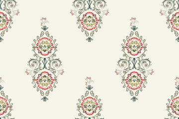 Motifs African boho paisley Floral Ikat pattern embroidery border. Ethnic ikat floral Ethnic Indian Pattern Ikat pattern Ethnic Pattern.Border indian floral Aztec embroidery border seamless patterns.