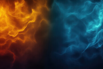 Obraz premium Abstract representation of fire and water blending in vibrant colors