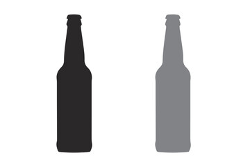 Two Silhouettes of Beer Bottles, Perfect for Branding or Design Projects